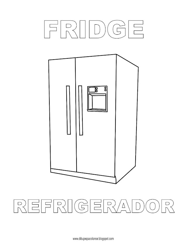 Dibujos Inglés - Español con R: Refrigerador - Fridge