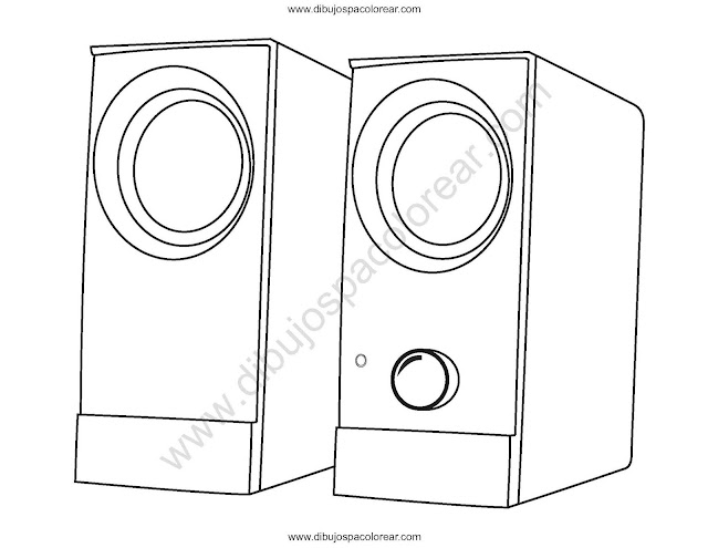 Bocinas de computadora para colorear