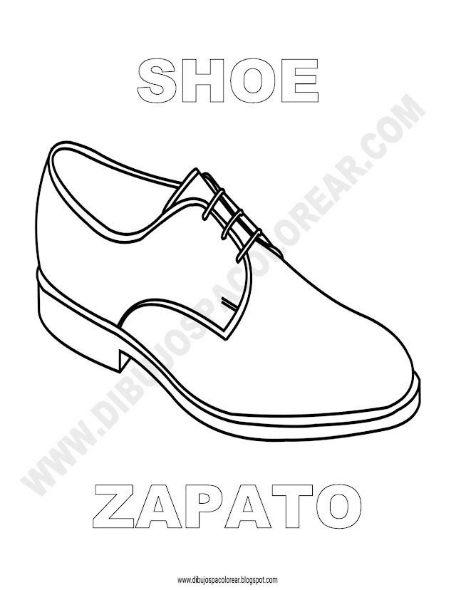 Dibujos Inglés - Español con Z: Zapato - Shoe