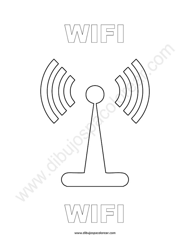 Dibujos Inglés - Español con W: Wifi - Wifi