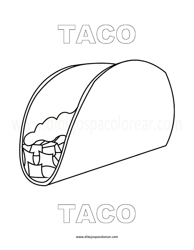 Dibujos Inglés - Español con T: Taco - Taco