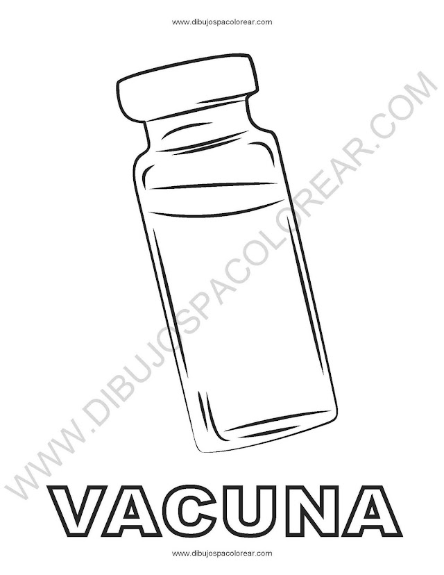 Vacuna dibujo para colorear