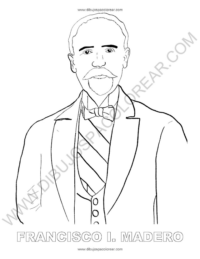 Dibujo para colorear de Francisco I Madero
