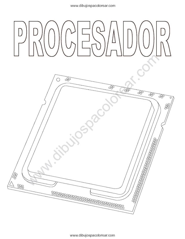 Procesador dibujo para colorear