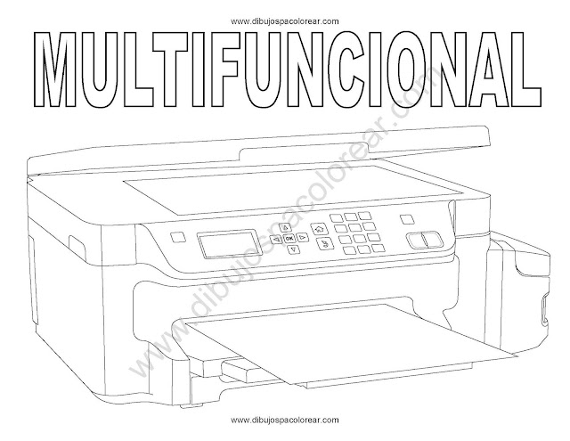 Impresora Multifuncional dibujo para colorear