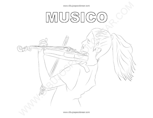 Musico dibujos para colorear