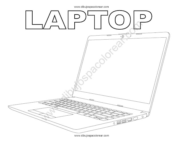 Laptop o Portátil dibujo para colorear