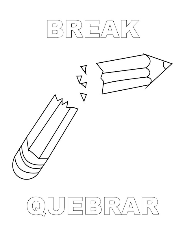 Dibujos Inglés - Español con Q: Break - Quebrar