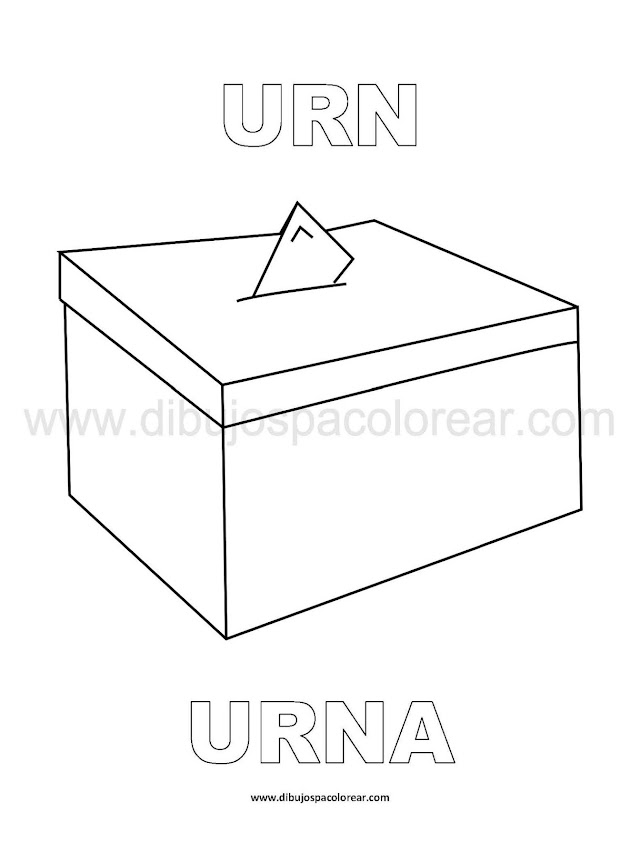 Dibujos Inglés - Español con U: Urna - Urn