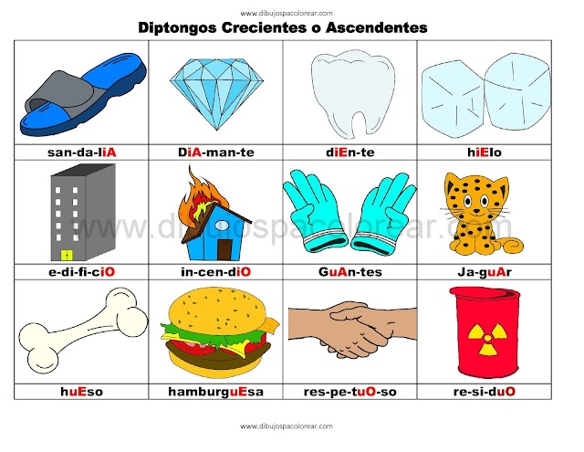 Diptongos crecientes o ascendentes
