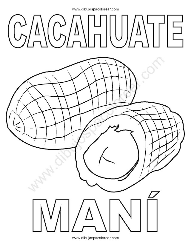 Dibujo de cacahuate para colorear