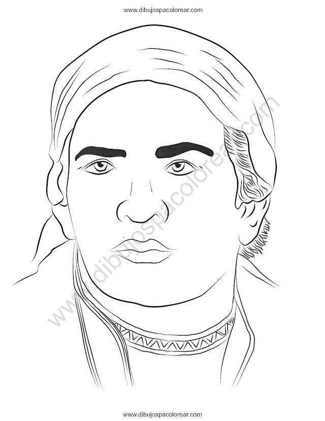 José María Morelos y Pavón dibujo para colorear