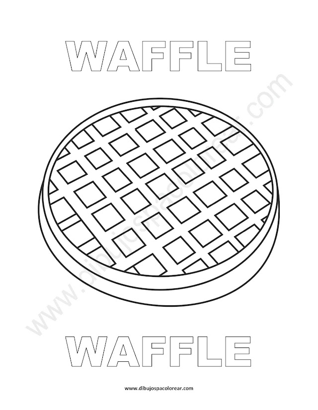 Dibujos Inglés - Español con W: Waffle - Waffle