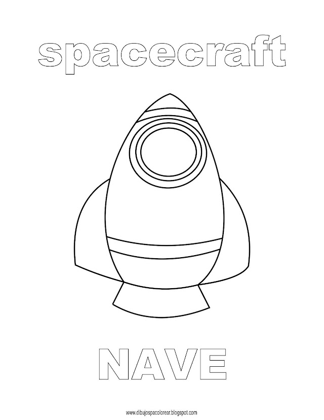Dibujos Inglés - Español con N: Nave - Spacecraft