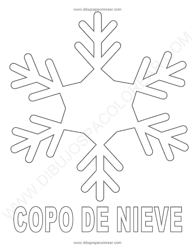 Dibujo de copo de nieve para colorear.