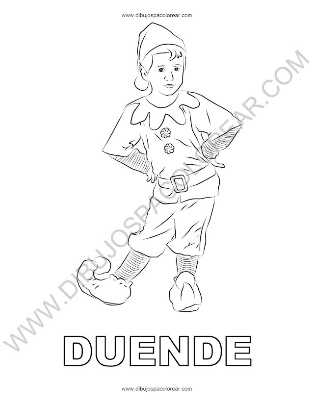 Duendes para colorear dibujo
