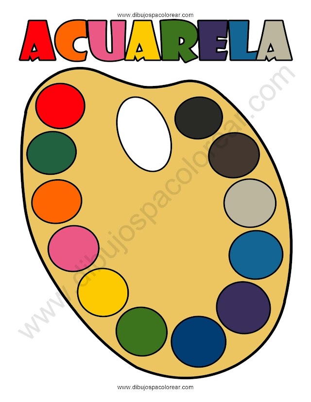 dibujo de acuarela a color o para colorear