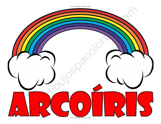 Arcoíris dibujo a color y para colorear