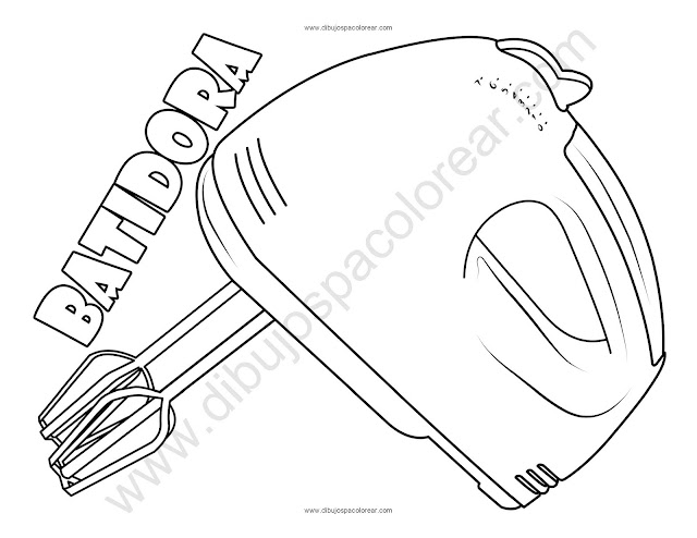 Batidora Dibujo para colorear