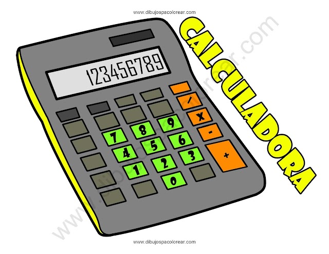 calculadora a color dibujo para colorear