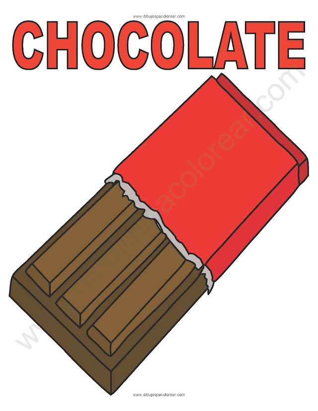 Chocolate dibujo a color y para colorear
