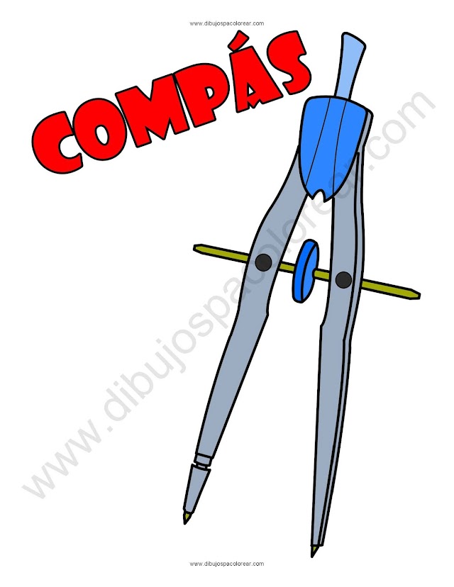 Compás dibujo a color y para colorear
