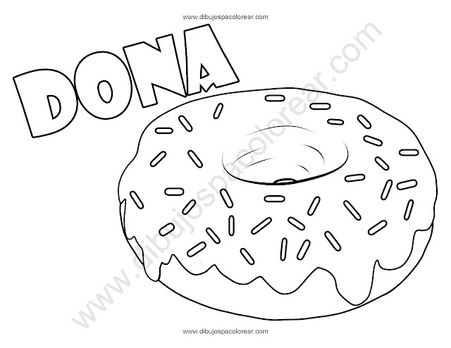 Dona dibujo para colorear