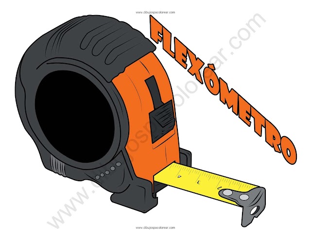 Flexómetro o metro dibujo a color y para colorear