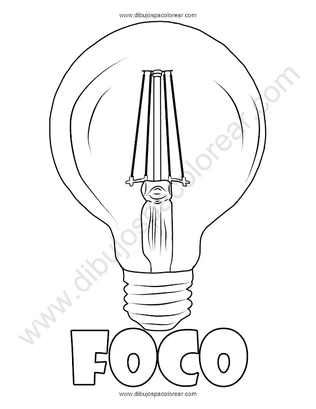 Foco dibujo para colorear