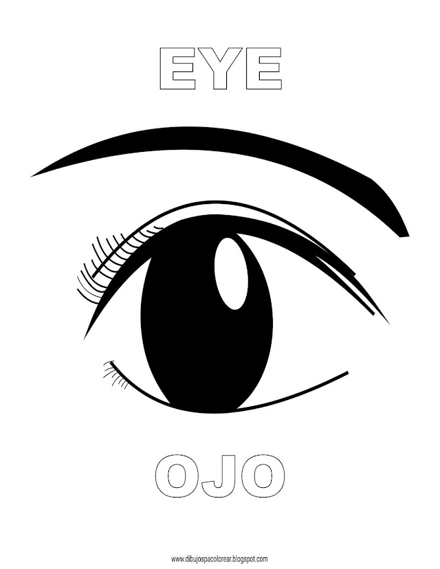 Dibujos Inglés - Español con O: Ojo - Eye