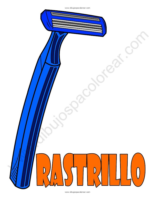 Rastrillo dibujo a color y para colorear