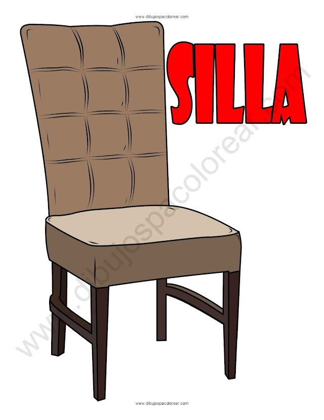 Silla dibujo a color y para colorear