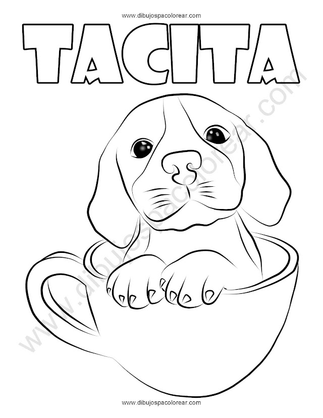 Taza tacita de té dibujo para colorear