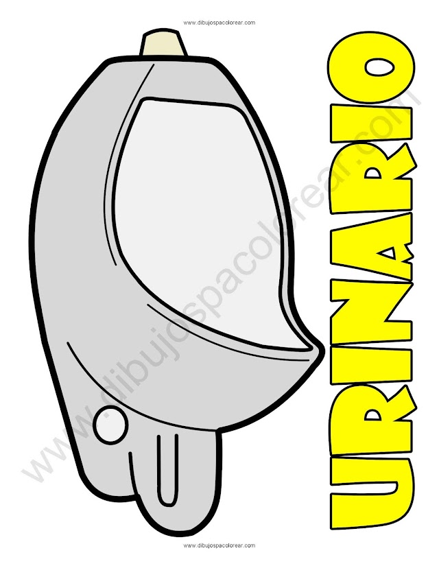 urinario dibujo a color o para colorear