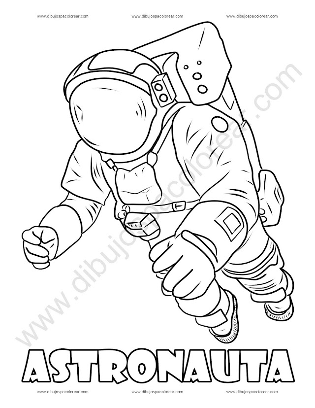 Astronauta Dibujo para colorear