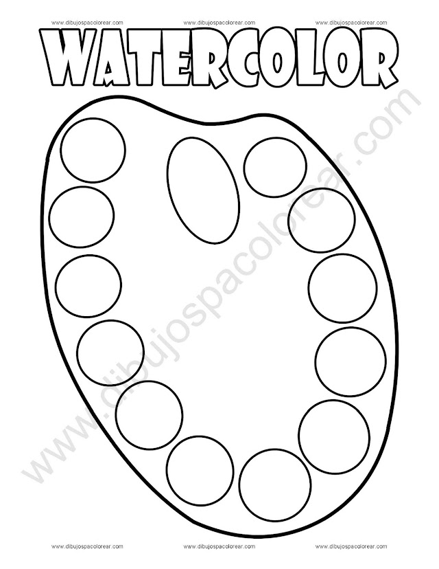 WaterColor Coloring Page