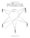 Piñata de navidad para colorear