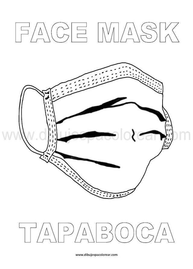 Dibujos Inglés - Español: Tapaboca - Face Mask
