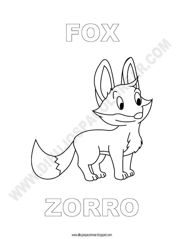 Dibujos Inglés - Español con Z: Zorro - Fox